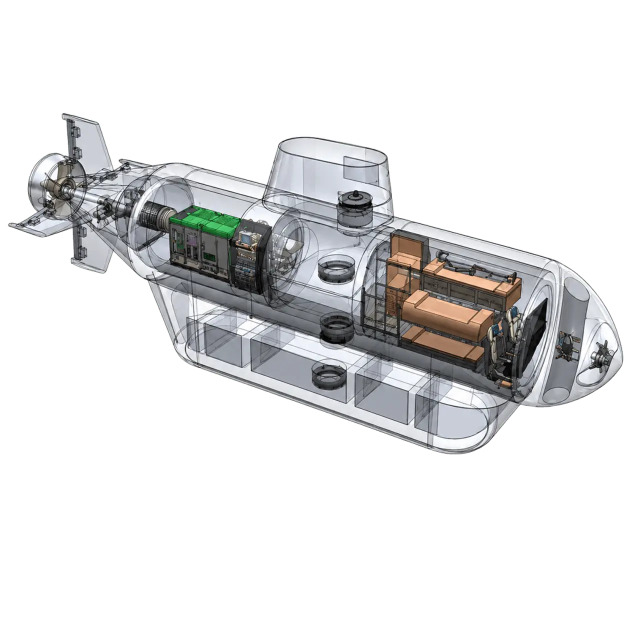 Diseño conceptual del submarino científico de Alta Research S.A.